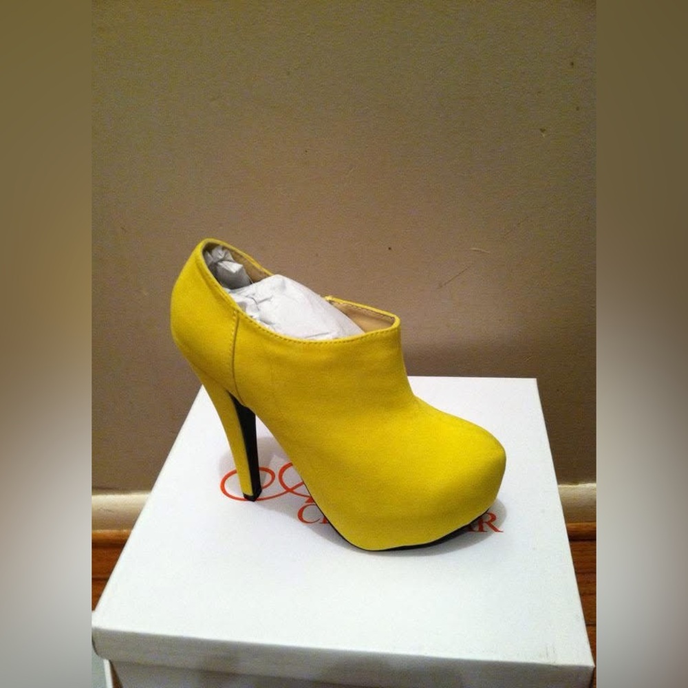 Yellow High Heel Women's Shoe